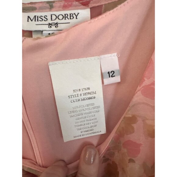 Vintage 90's Miss Dorby Pink Floral Sleeveless Maxi Dress And Jacket Size 12 - Picture 4 of 13